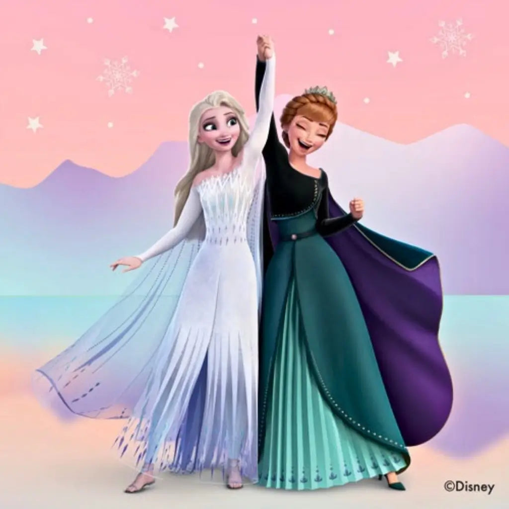 Official Disney Frozen lunch napkins 20 pack featuring Elsa and Anna for Frozen birthday party tableware