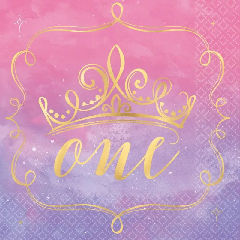 Disney Princess Once Upon A Time 1st birthday Lunch Napkins 16pk