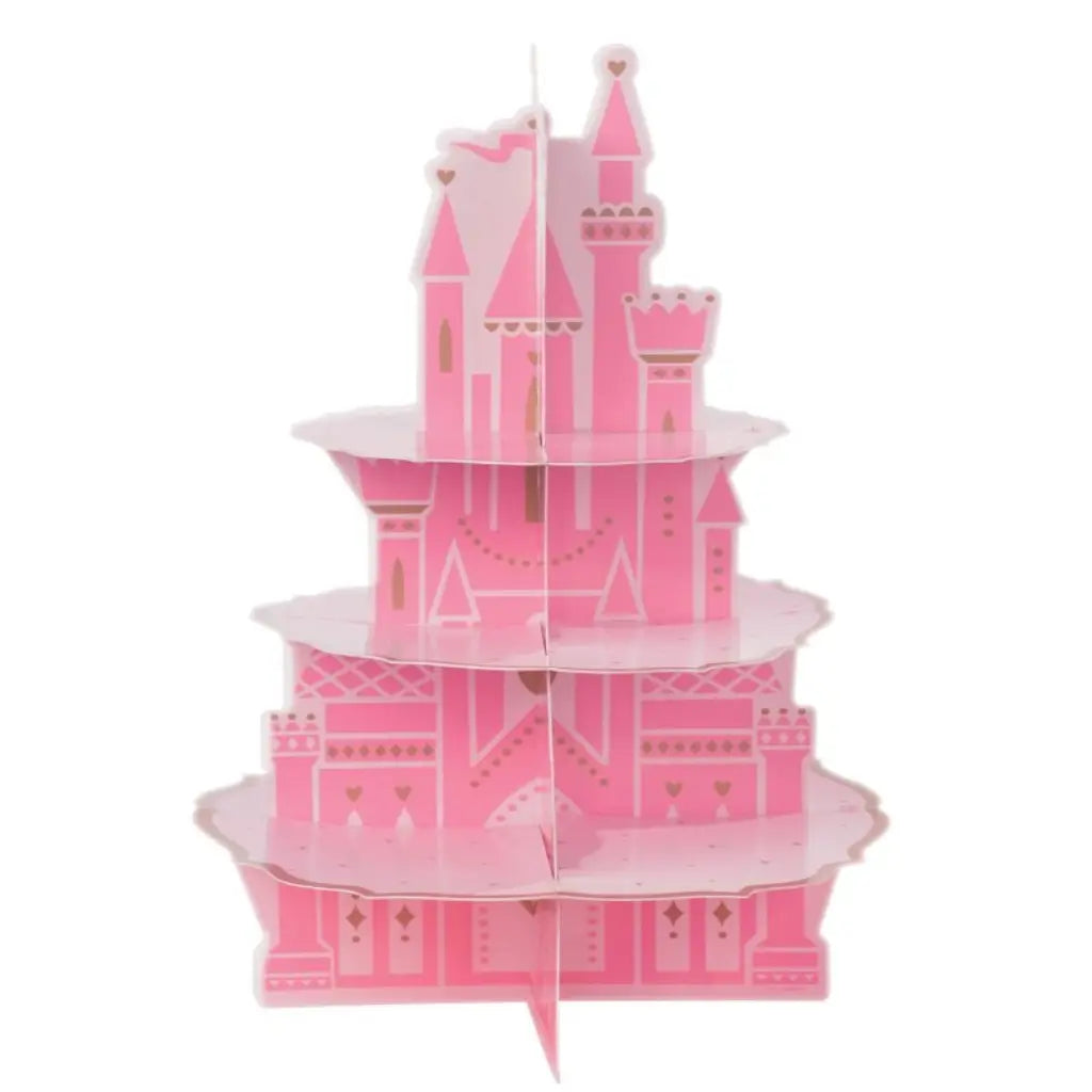 Disney Princess Once Upon A Time Castle 3 Tier cupcake and treat stand measuring 32cm x 44cm.
