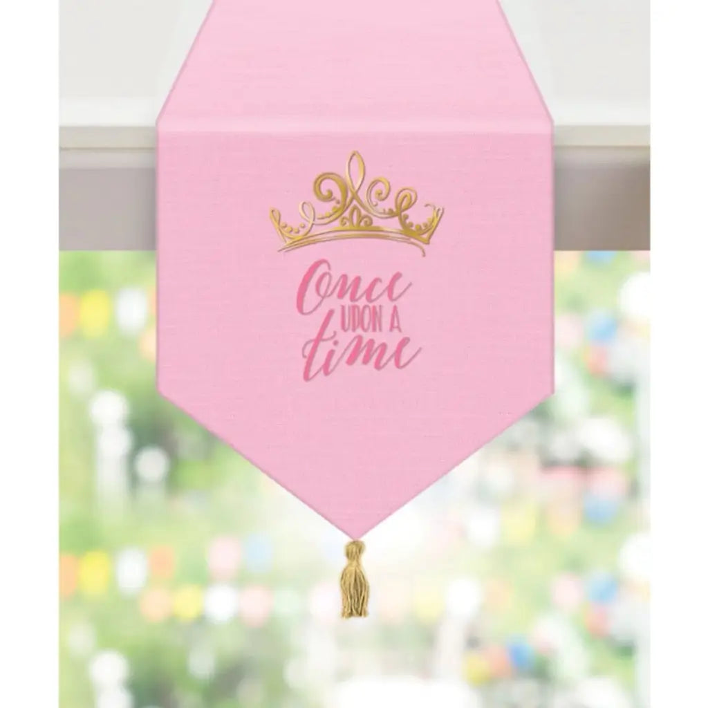 Disney Princess Once Upon A Time fabric table runner measuring 33cm x 183cm.