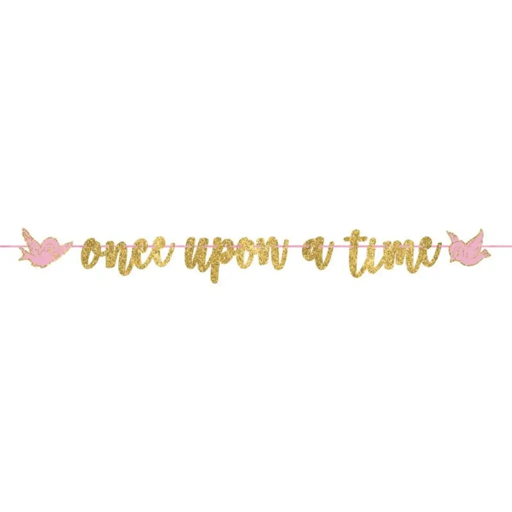 Disney Princess Once Upon A Time glitter letter banner measuring 3.65 metres.