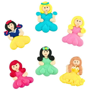 Edible princess sugar decorations for fairytale birthday party theme