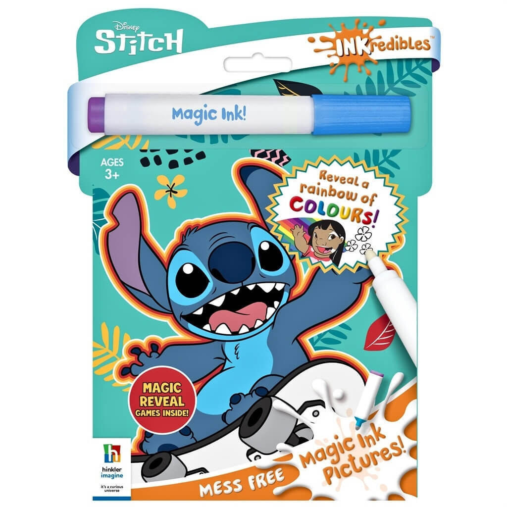Disney Stitch Inkredibles Magic Ink Pictures activity book