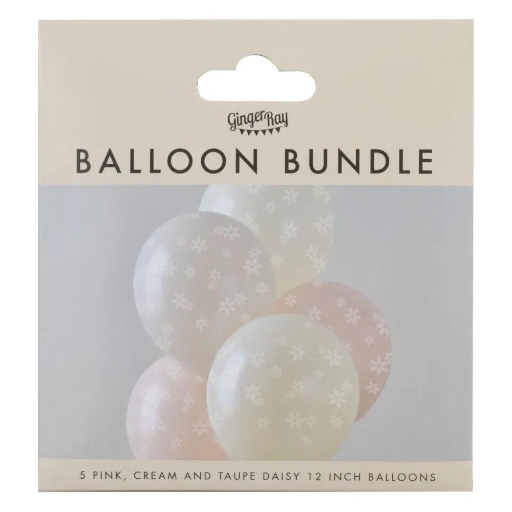 Ditsy Daisy Latex Balloon Bundle 5pk