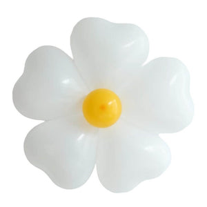 DIY White Daisy Latex Balloon 7 Pack - Style 2