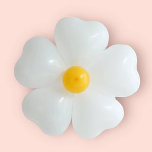 DIY White Daisy Latex Balloon 7 Pack - Style 2