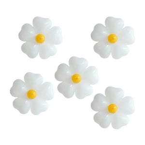 12-inch DIY White Daisy Heart Latex Balloons pack of 5