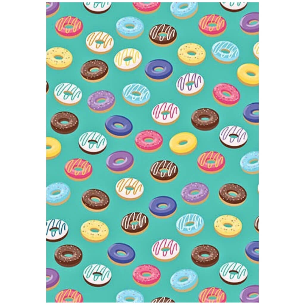 Artwrap donut gift wrapping paper sheet with colourful donut pattern