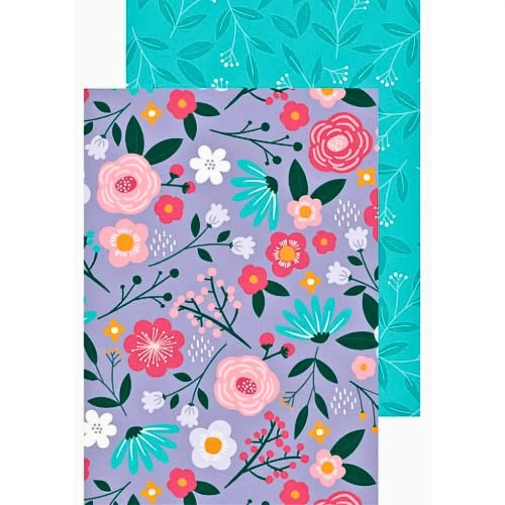 Double sided garden floral wrapping paper