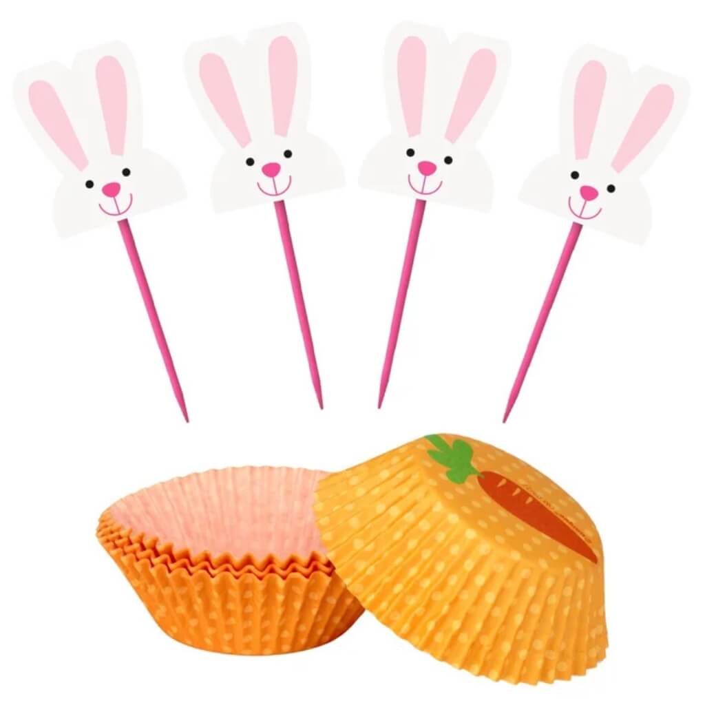 Easter Bunny & Carrot Cupcake Kit 24pk