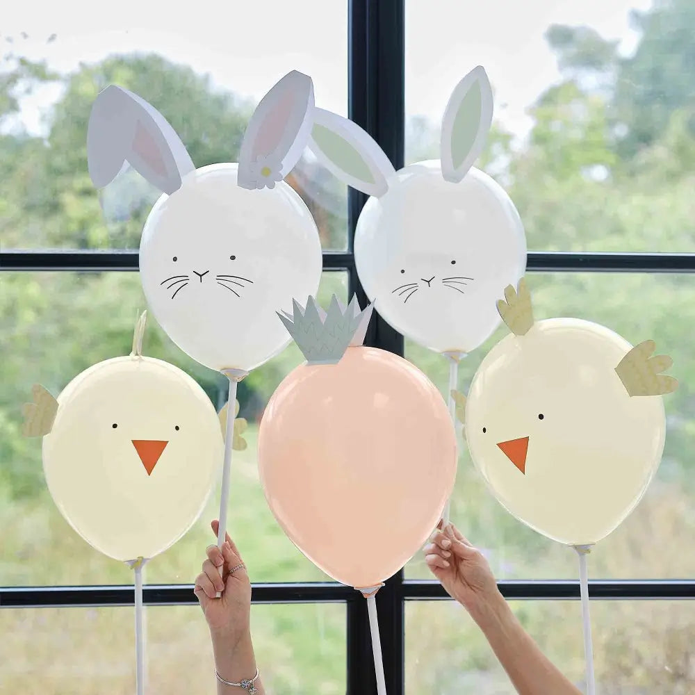 Hop Hop Hooray Easter Latex Balloon Bundle 5pk