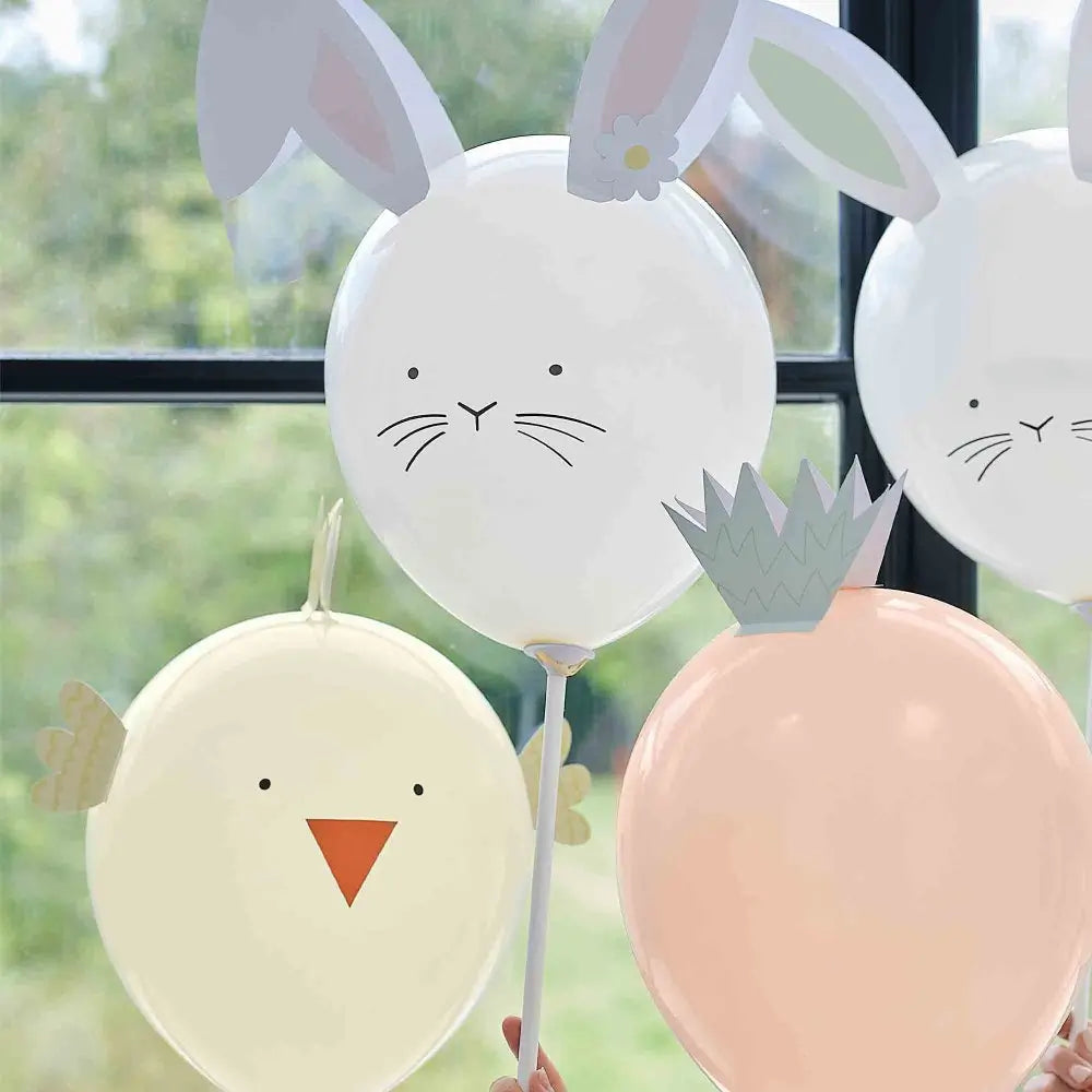 Hop Hop Hooray Easter Latex Balloon Bundle 5pk