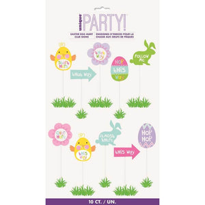 Easter Egg Hunt Clue Yard Signs 10pk