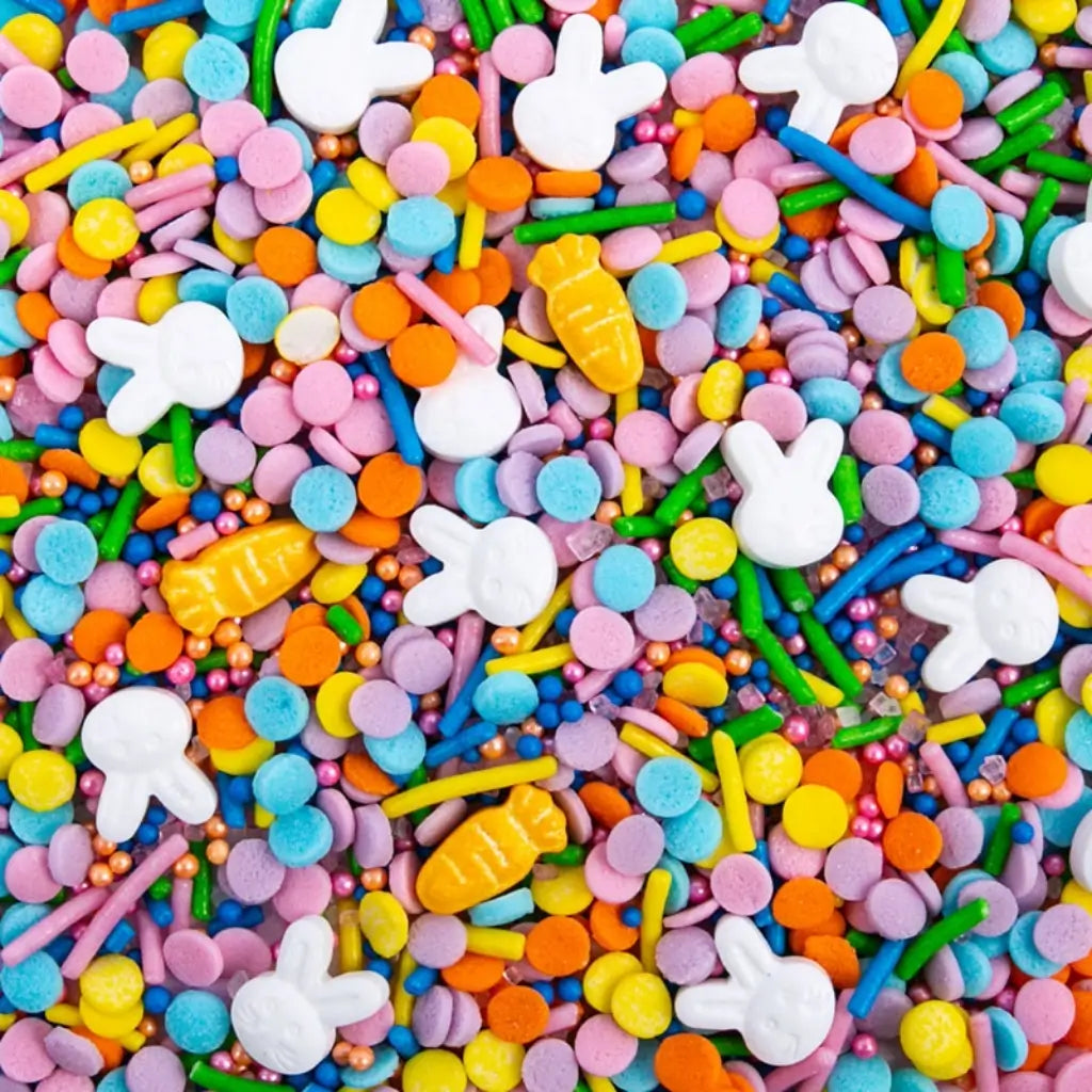 Bunny and carrot cake sprinkles for Easter baking