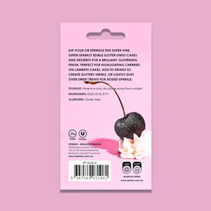Sprinks Black Cake Decorating Glitter