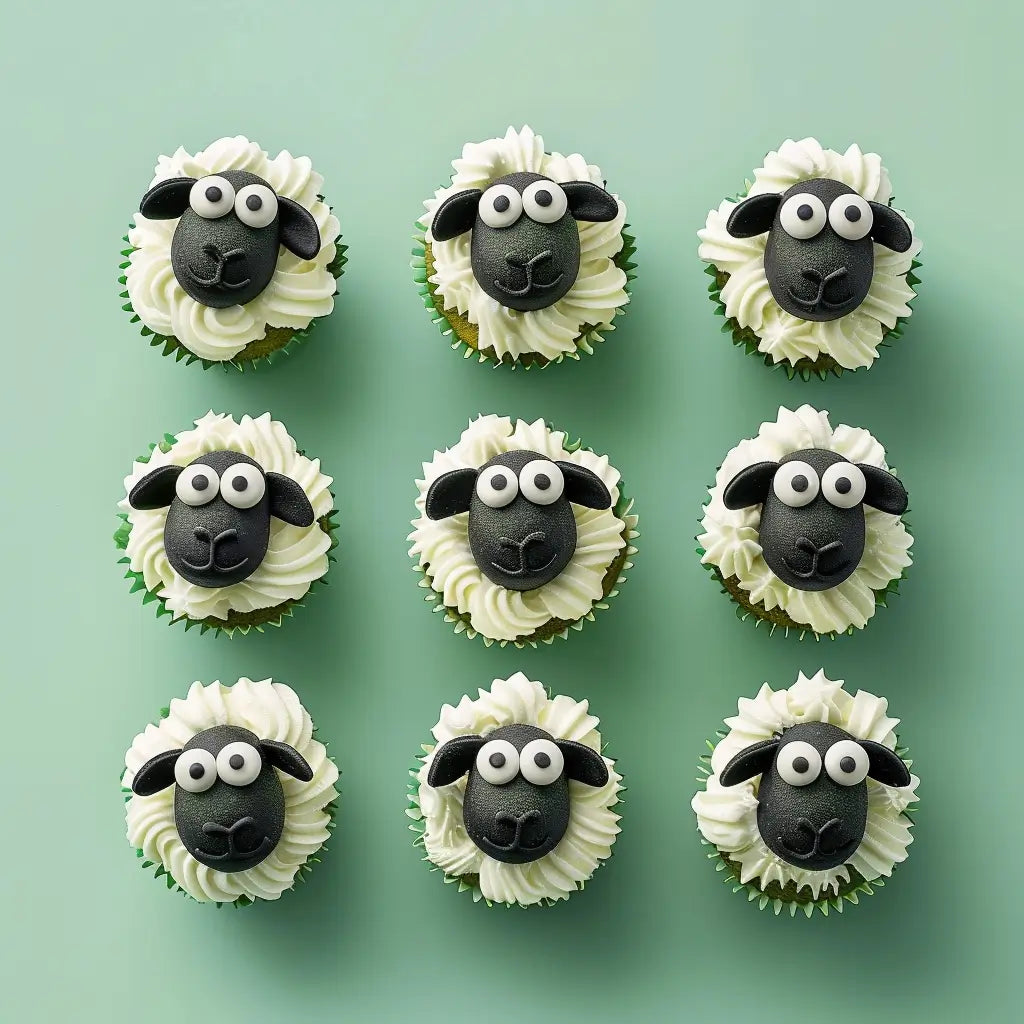 Cupcake decorating with edible eyes sprinkles