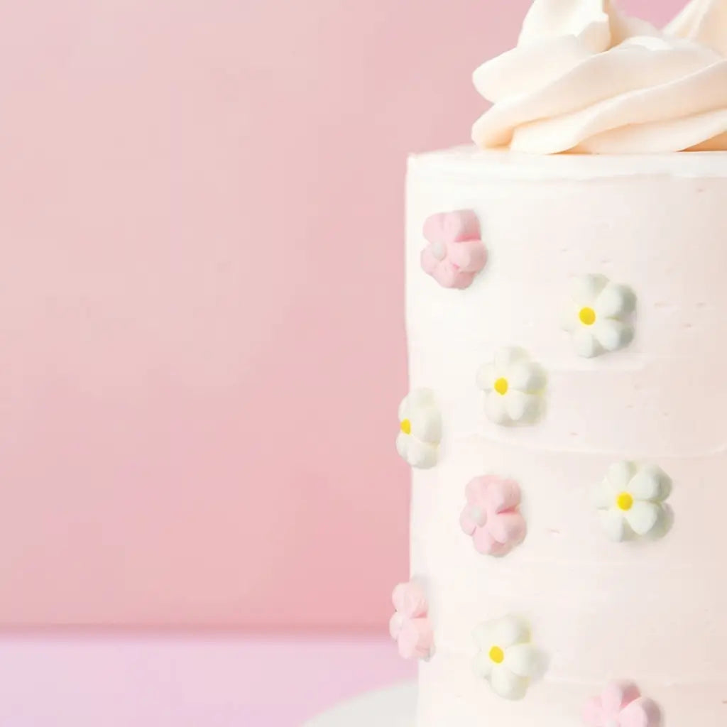 Sprinks colourful flower cake decorations 24 pack