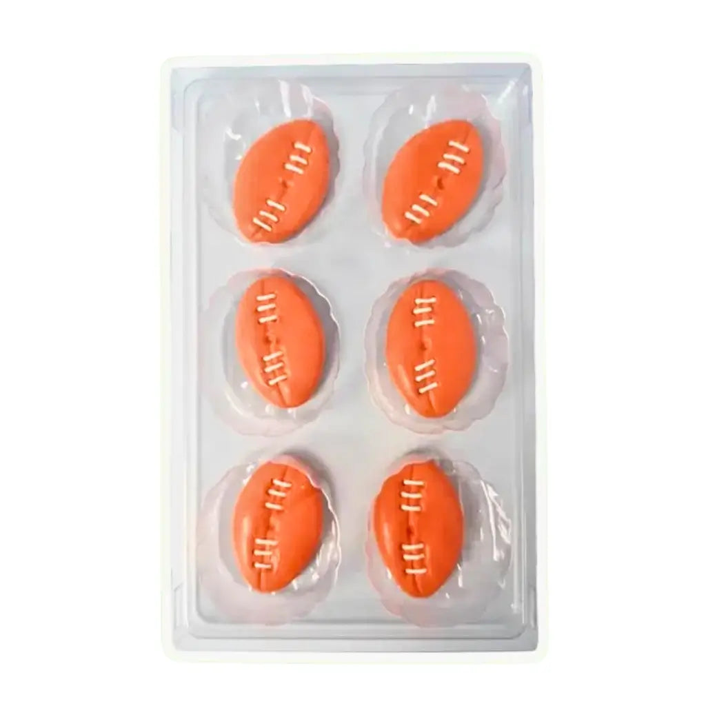 Football edible sugar cupcake toppers