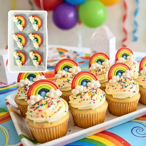 Gluten-free edible rainbow sugar decorations for parties
