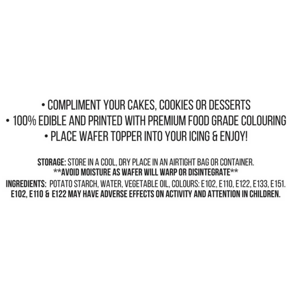 Edible wafer toppers for cake decorating instructions
