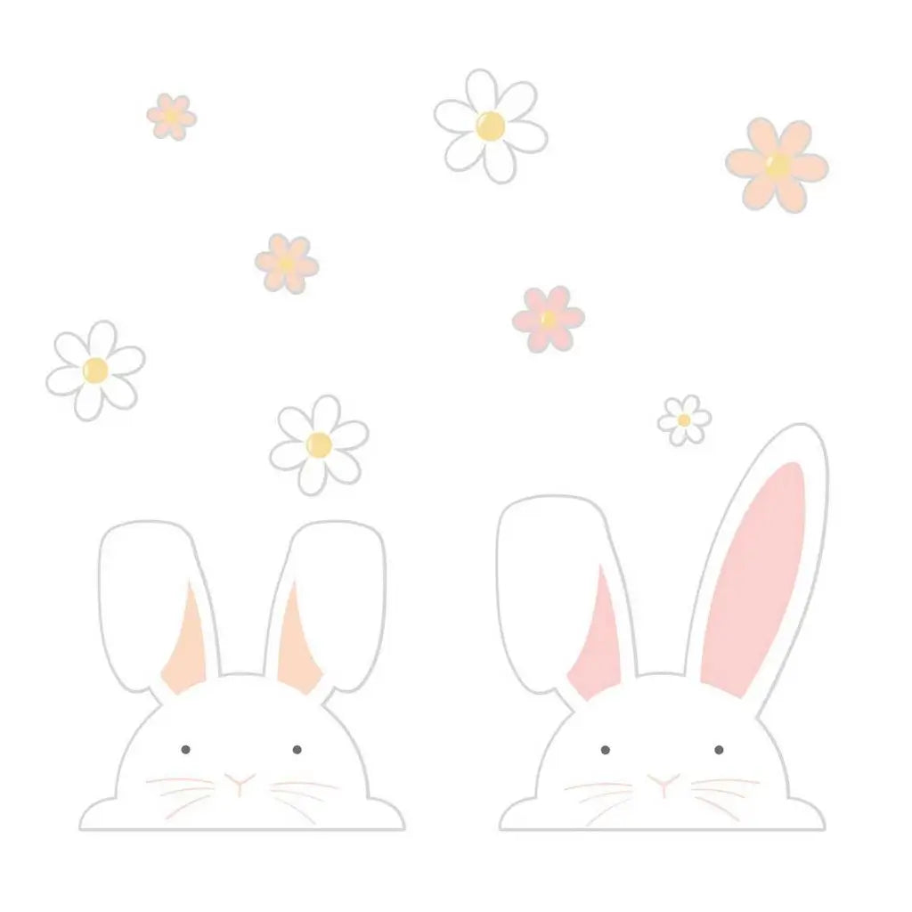 eggciting Bunny Easter Window Stickers 2pk