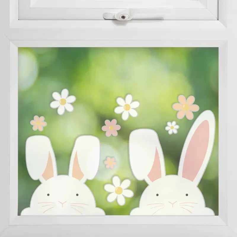 eggciting Bunny Easter Window Stickers 2pk