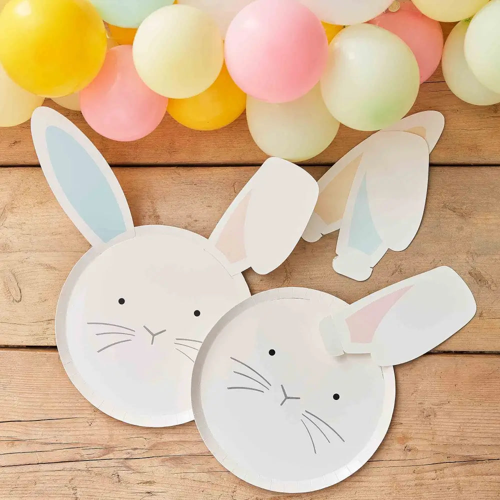 Pastel EGGCITING EASTER PAPER PLATES FSC NPC With Interchangeable Ears