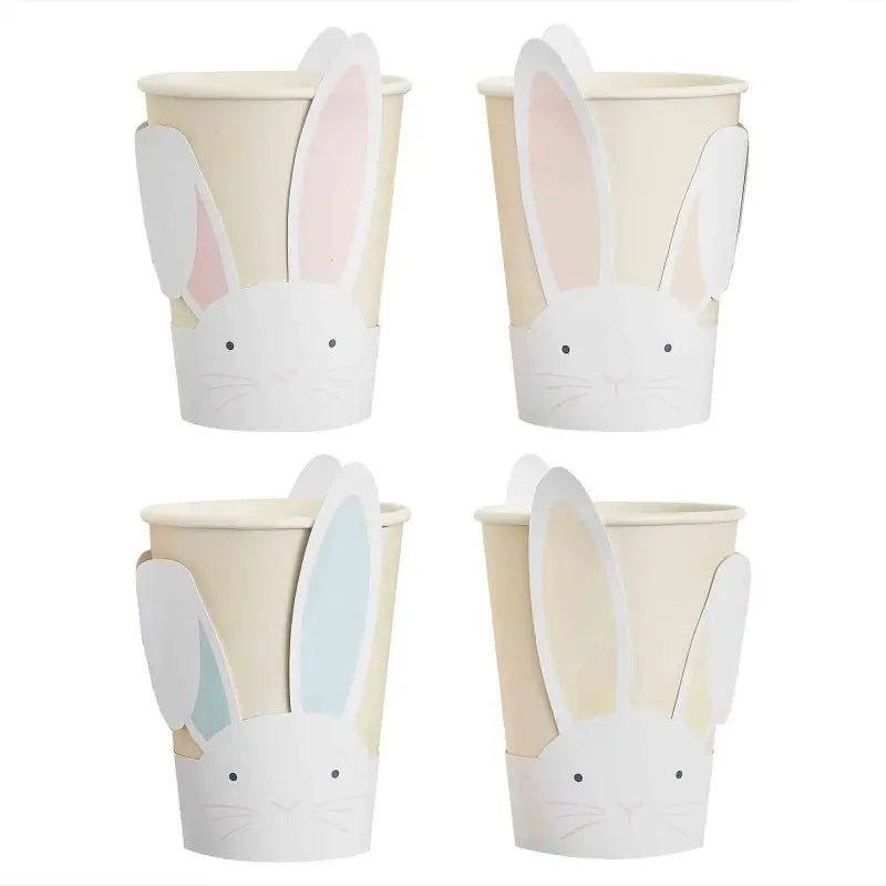 Eggciting Pastel Easter Bunny Paper Cups 8pk