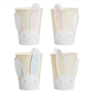 Eggciting Pastel Easter Bunny Paper Cups 8pk