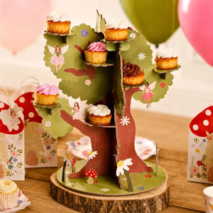 Fairy party cupcake display stand for birthday celebrations