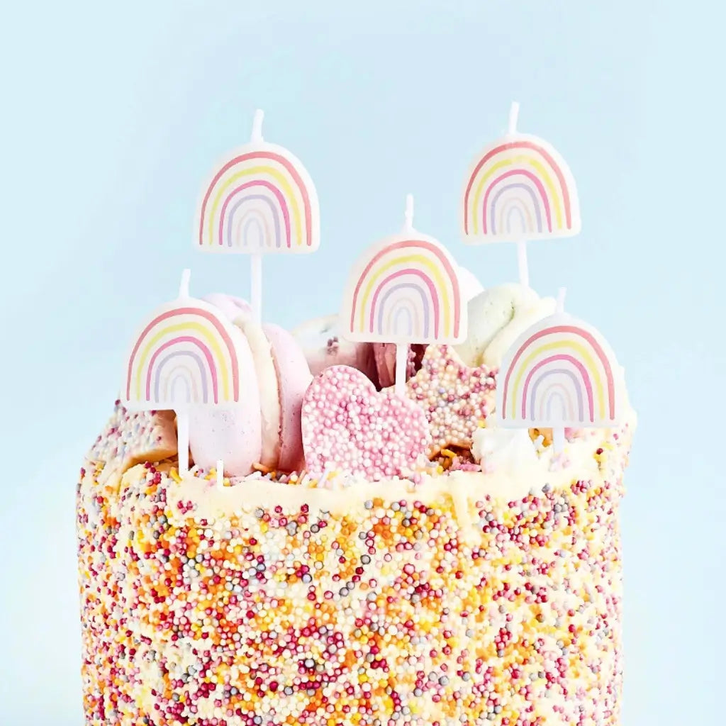 Enchanted Rainbow Candles 5pk