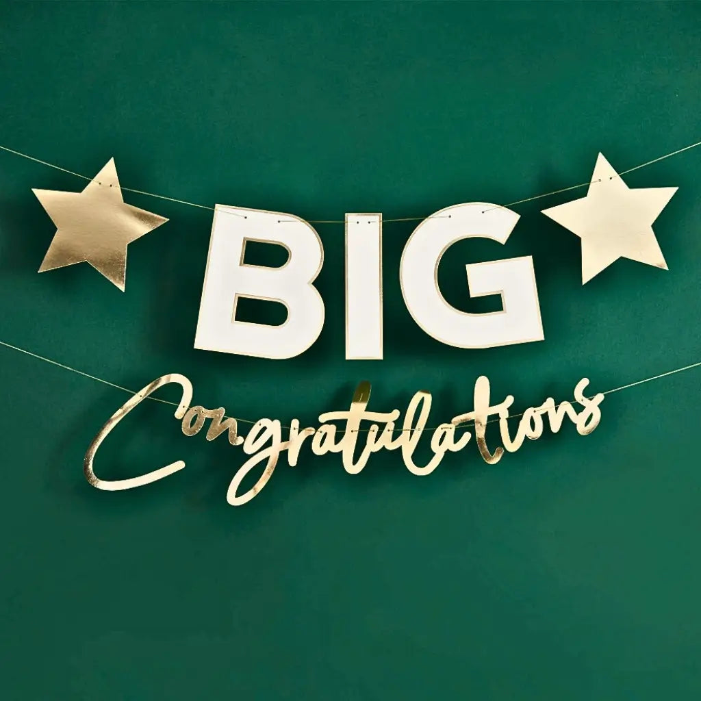 Major Congratulations Big congratulations gold card banner