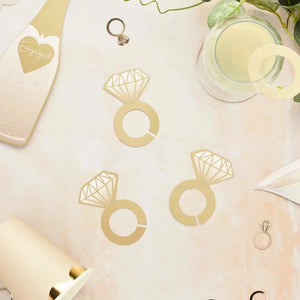 Engagement party drink toppers for champagne flutes