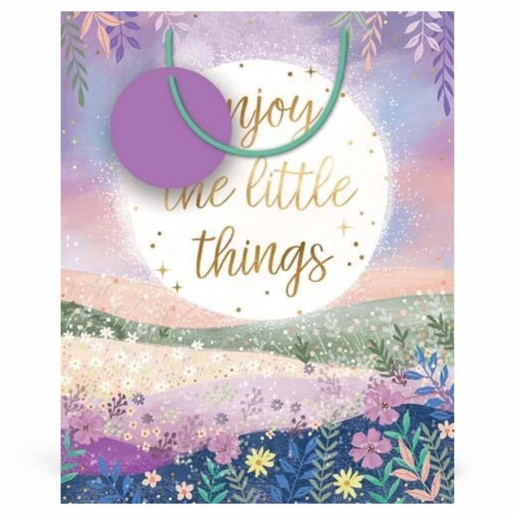 Enjoy the little things floral medium gift bag