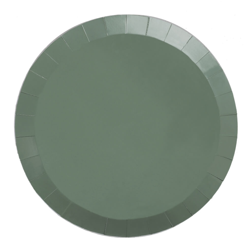 Eucalyptus Round Paper Banquet Plates 10.5inch 10pk