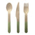 Eucalyptus green Wooden Cutlery Set 30pk