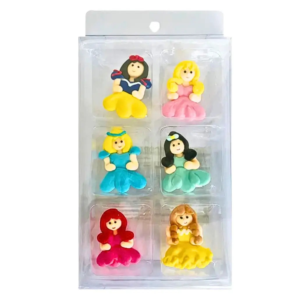 Colourful princess cupcake toppers for kids party desserts