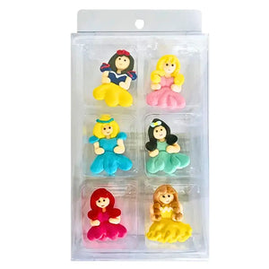 Colourful princess cupcake toppers for kids party desserts