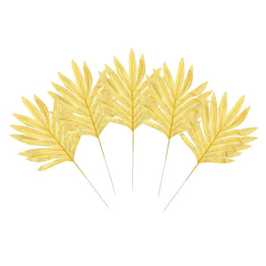 Metallic Gold Palm Leaves 5pk