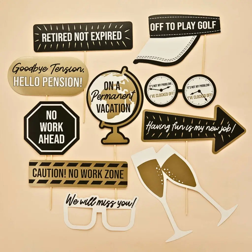 Office farewell and retirement party props