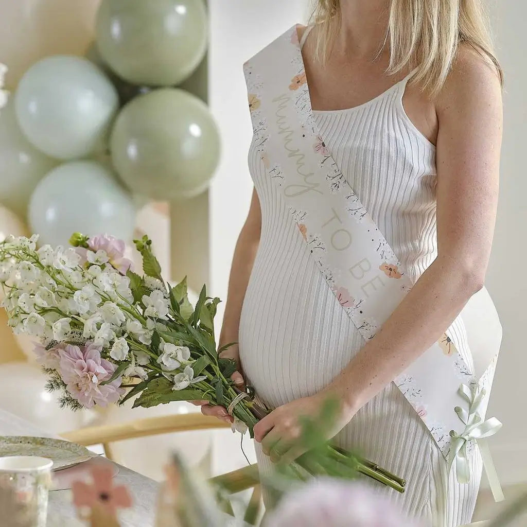 Floral Baby Shower Mummy To Be Sash
