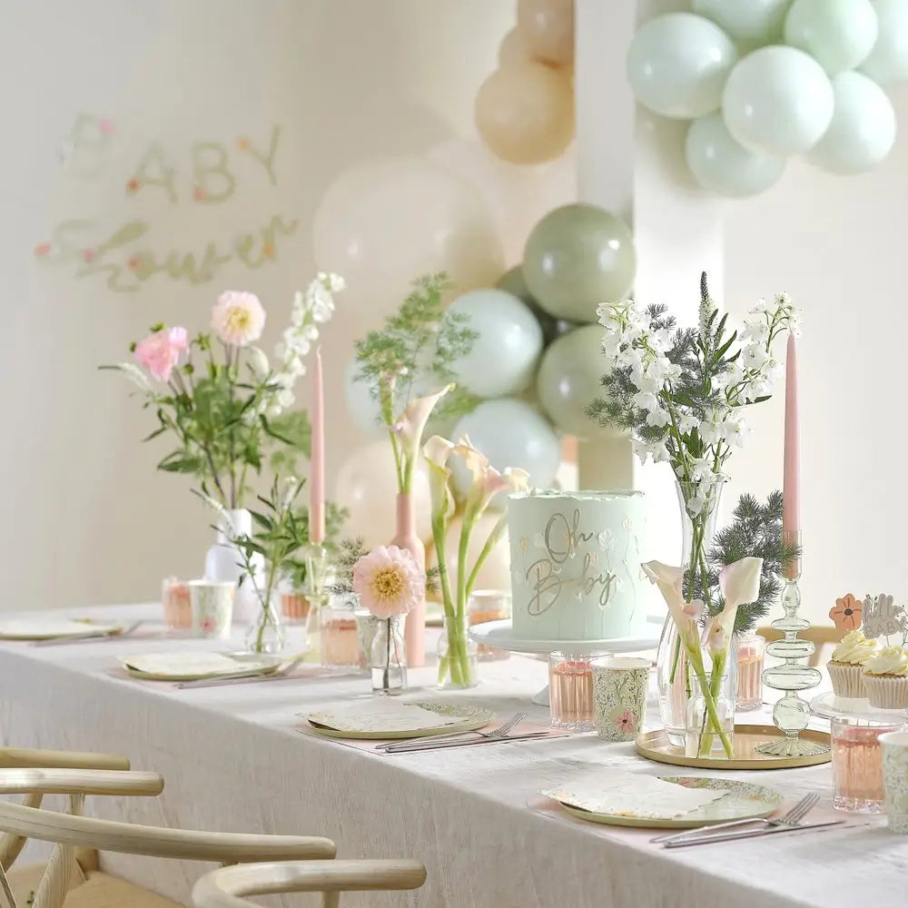 Girl baby shower plates sales