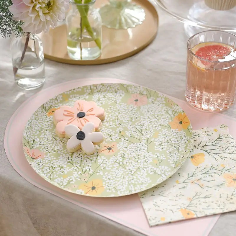 Floral Baby Shower Paper Plates 8pk Party Tableware Table Decorations