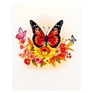 Floral sunflower 3D greeting card cover