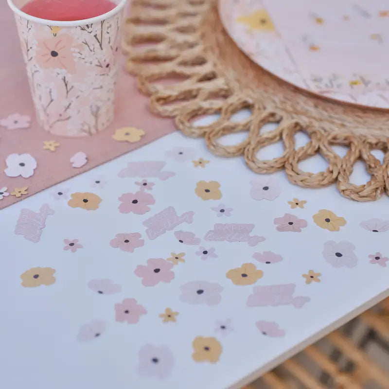 Floral Bloom Happy Birthday Confetti 14g