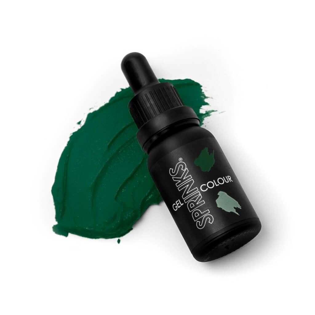 Sprinks forest green gel food colouring 15ml bottle