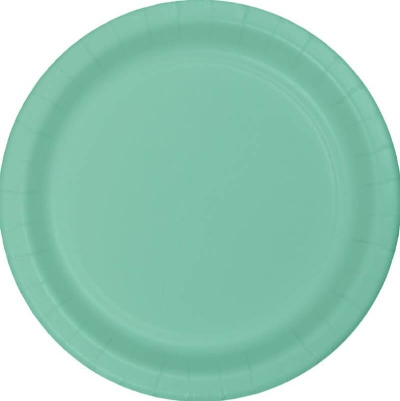 Fresh Mint Green Paper Dinner Plates 23cm 24pk