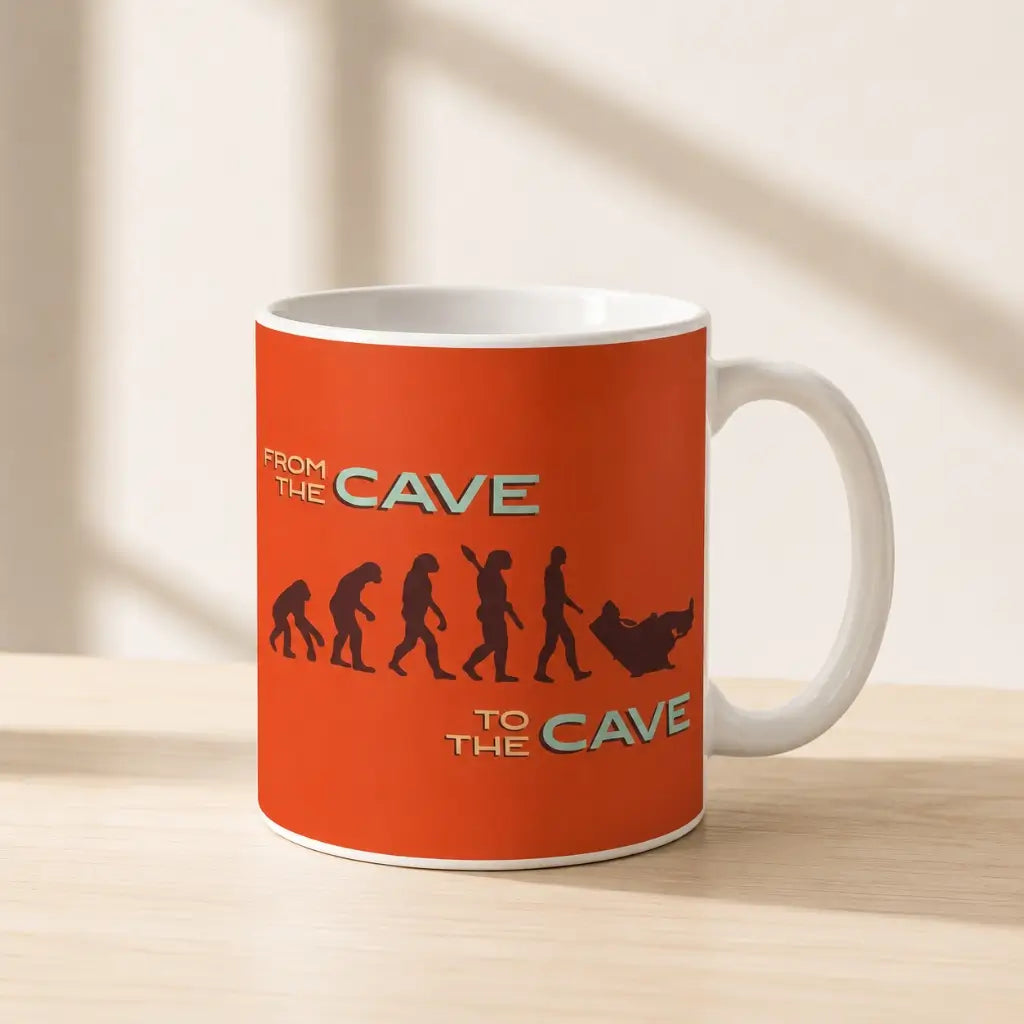 From Cave To Cave Funny Coffee Mug