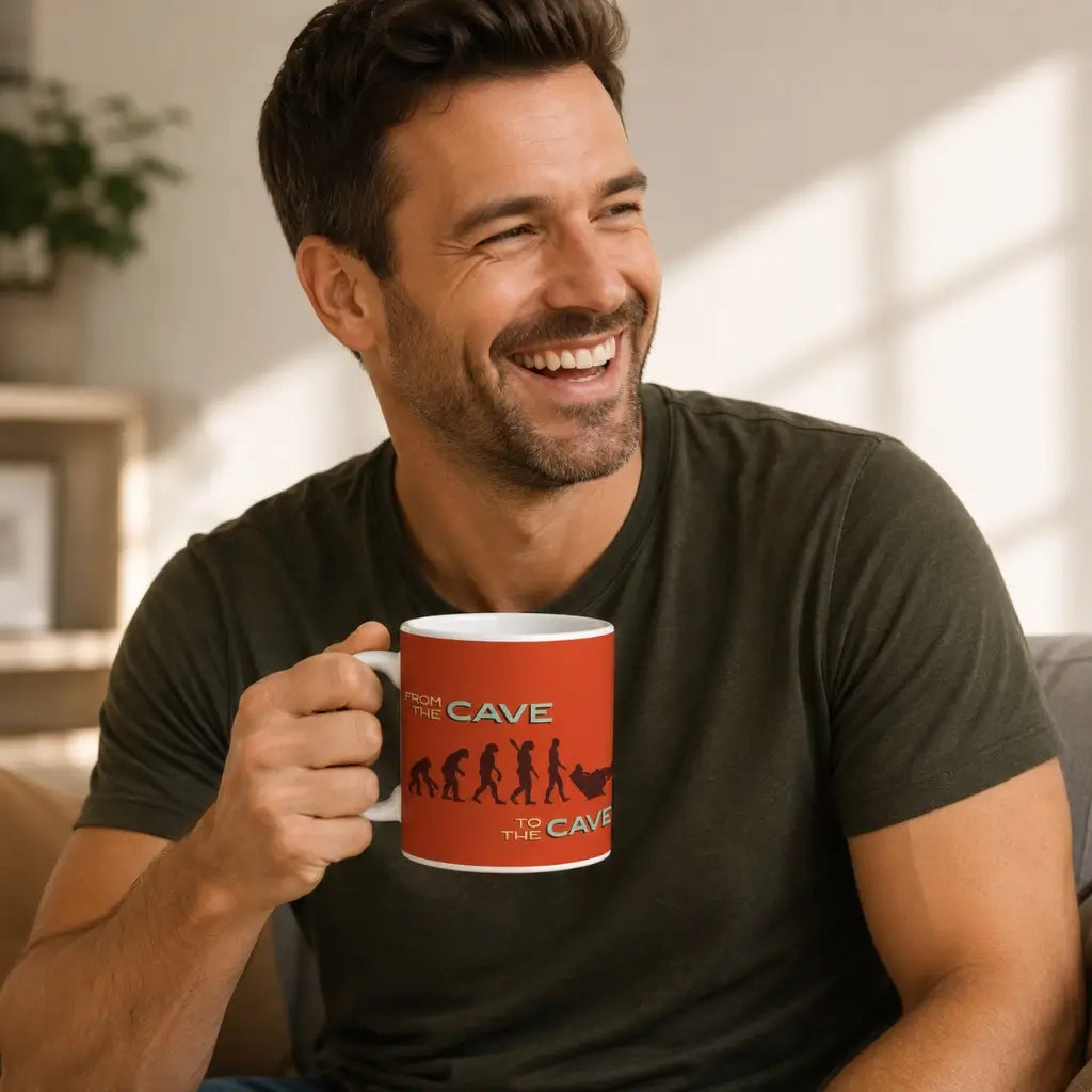 From Cave To Cave Funny Coffee Mug