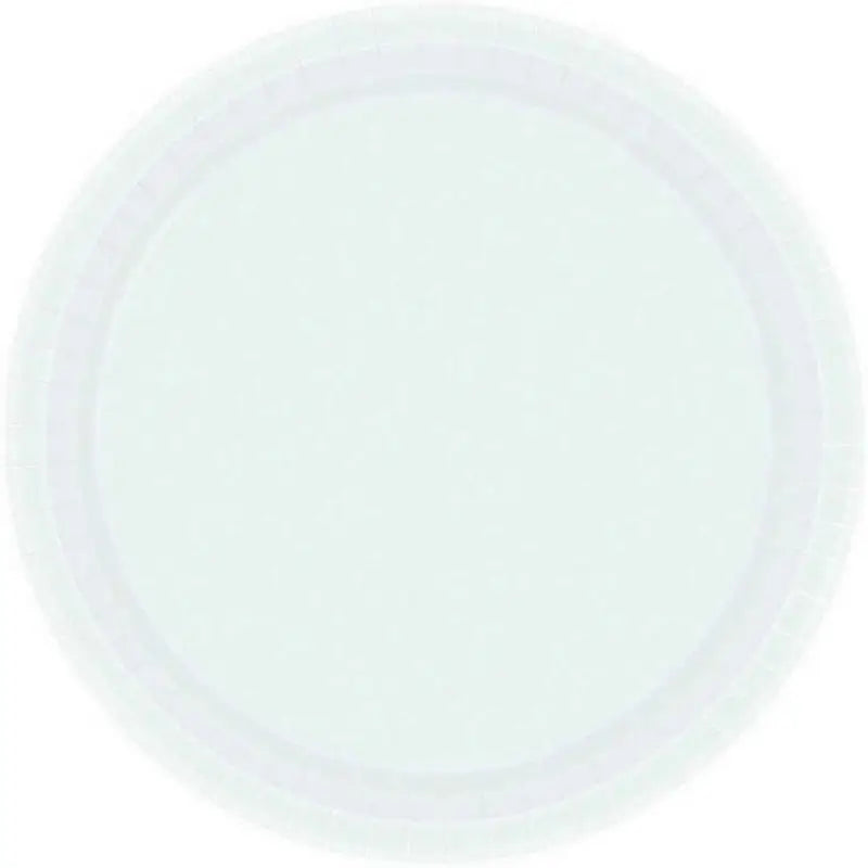 Frosty White Round Paper Plates 17cm 20pk